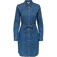 Levi's Baby Mädchen Western Hemdkleid - Bio-Denim Kleid Mit Gürtel, Gr. 1ej350