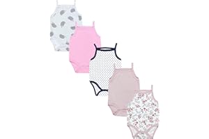 TupTam Baby Mädchen Body Ärmellos Sommer Babybody mit Spaghettiträger 5er Pack