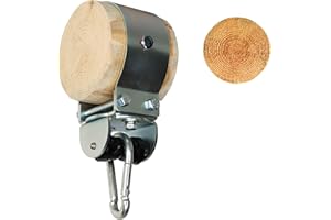 ZYZYZK 10/12/14 Schaukelschelle Rundholz mit Marathon Rollengelenk, Ø12 cm, verzinkt