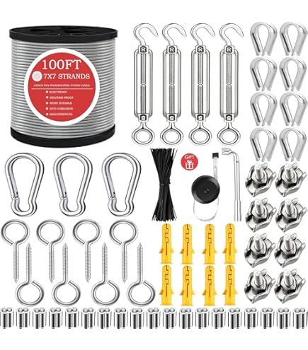 Fixation Câble Garde Corps 3mm M8 10 Serre-câbles Croisés Acier Inoxydable 316 - M8 3mm - Pour Garde-corps Câble Et Treillis Mural Système Treillis Mural - 3