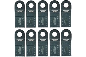 10 x TopsTools WX35J_10 35 mm Japan Lame a taglio grosso compatibili con Worx Sonicrafter, Worx 250 W, Erbauer Multitool Multi Tool Accessori