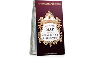 Great British Place Names Map | Funny Map & Guide | Marvellous Maps | Humour | British Gift | British Geography
