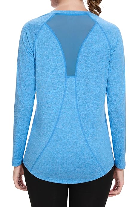 Maglietta Sportiva Donna Manica Lunga UPF 50+ - Traspirante, Con Mezza Zip E Foro Pollice - Foto 5