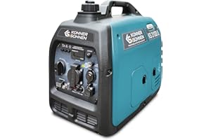 K&S KÖNNER&SÖHNEN Könner & Söhnen KS 3100i S Inverter Generator 3100 W, Schuko Socket 230 V, 2 USB Ports, LED Display, Eco Mode, Copper Winding, Emergency Generator Euro V