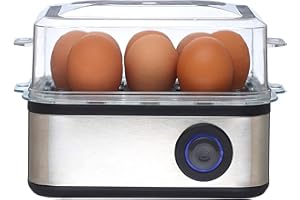 Venga! Cuociuova Multifunzionale, con Vassoio per Uova in Camicia, 500 W, Nero/Acciaio Inox, VG EK 3000