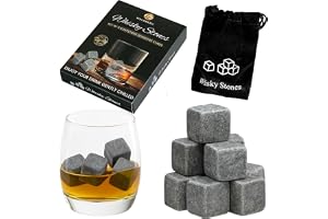Welsberg whiskysten gjord av naturlig täljsten "på stenarna" kylstenar med praktisk tygväska. 9er set whisky Steine
