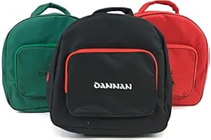 Deluxe Dannan Padded Bodhran Case Bag with Shoulder Straps and Storage Pocket 16" (3 Colours) (Black)