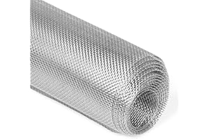 YEASING Wire Mesh 12mesh Wire Mesh Door Window Screen Metal Fencing Roll Mesh Filter Mesh Cover 304 Stainless Steel Woven Wire Mesh for Vent Cage Garden Window 30CMX200CM