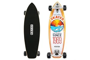 COLORBABY CB Riders Monopatín, Patinete Skate, Fabricado de Madera, Eje Aluminio, Antideslizante, Skateboard niño, Tabla con 4 Ruedas PU, Máximo 100 kg, Regalo 6 años