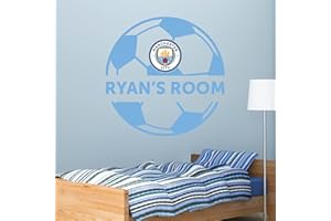 BEAUTIFUL GAME Sticker mural officiel du club de football de Manchester City 60 cm