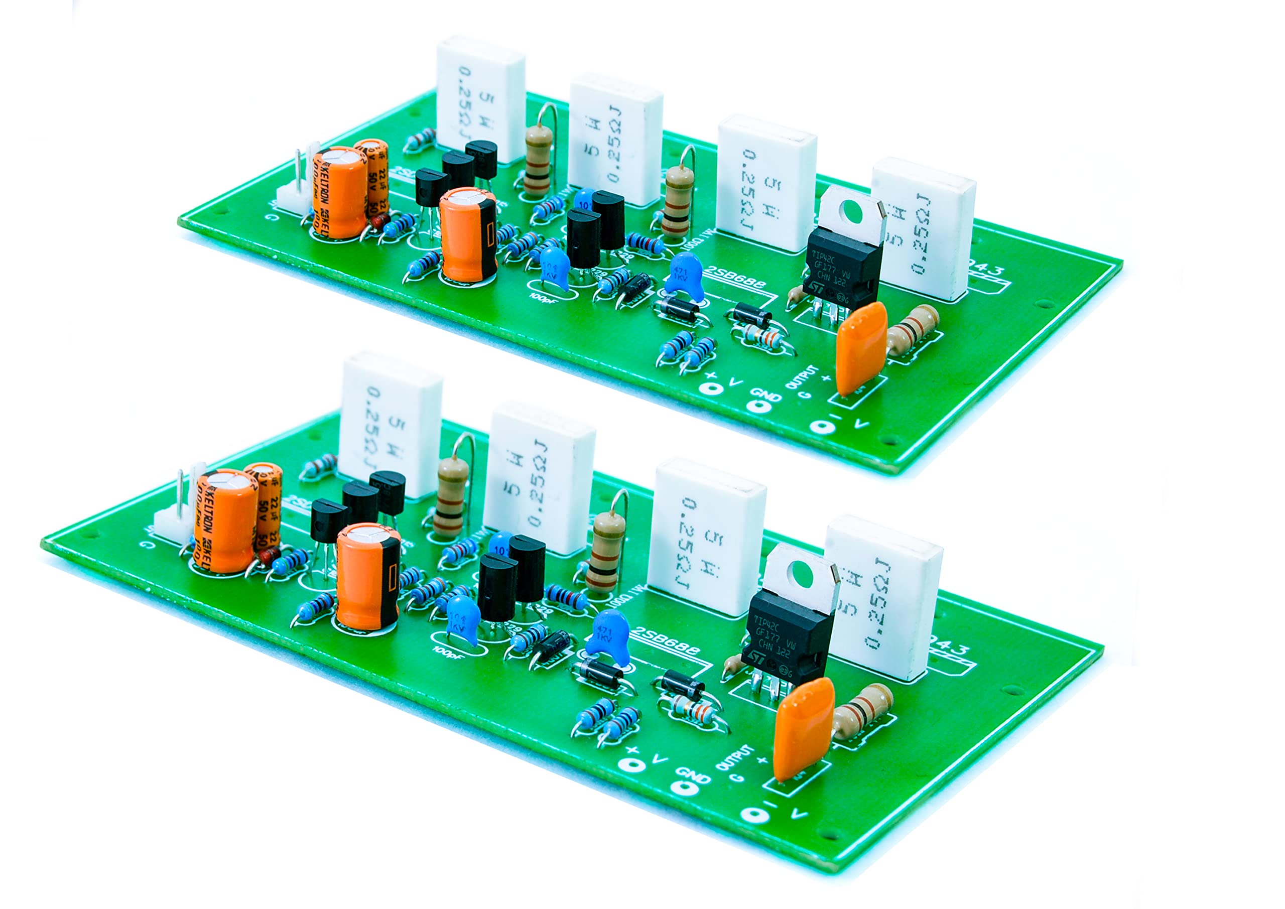 DIGITAL SOUND 200+200 Watt Mono Amplifier Board for 2SC5200 + 2SA1943 (Only Driver Section Assembled) Pack of 2