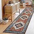 Lahome Boho Runner Rugs for Hallway 2x10 Extra Long Washable Non-Slip Hallway Runner Rug Low-Pile Stair Kitchen Runner Persian Throw Carpet Runner, 2' x 10'
