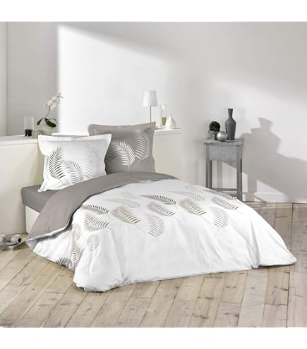 Douceur D'Intérieur Cleo Set Lenzuola 3 Pezzi In Microfibra – Tinta Unita Blu Notte – Copripiumino 240x220 Cm E 2 Federe 63x63 Cm – Morbido E Certificato Oeko-Tex
