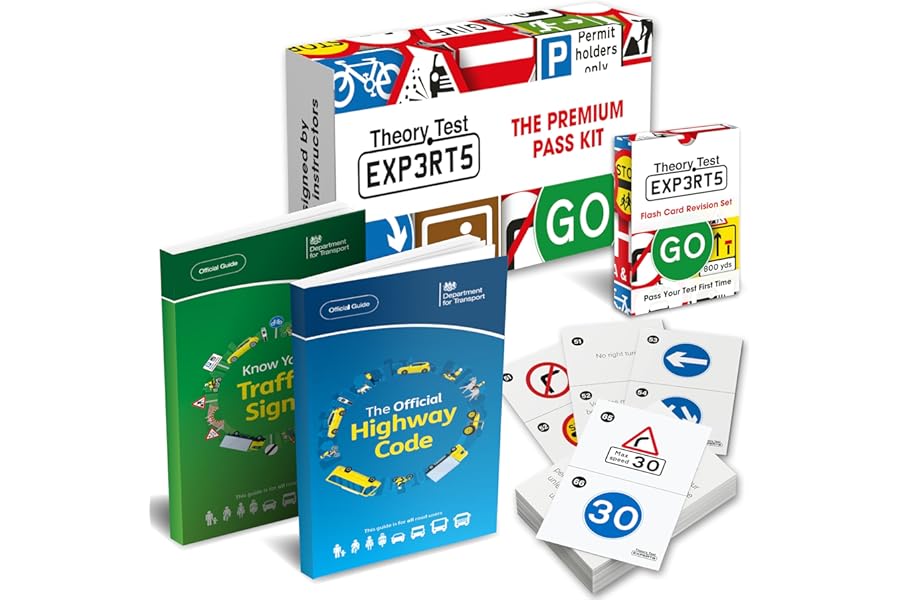 The Highway Code 2026 UK + Know Your Traffic Signs 2026 UK + 128 Road Signs Flash Cards 2026 UK - Driving Instructor Approved - Driving Test Gifts For Teenage Boys & Girls 16-18 Years
