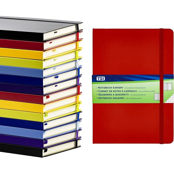 UNIPAPEL Notitieboeken met vaste omslag, met verticale sluiting