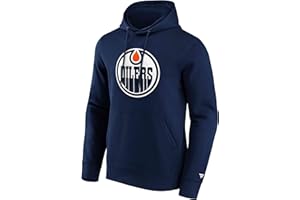 Fanatics - Felpa con cappuccio NHL Edmonton Oilers Primary Logo grafico, colore blu