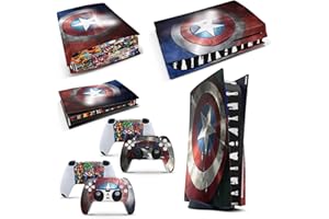 GIZMOZ N GADGETZ Super Héros Autocollant Vinyle Autocollant PS5 Console Skin + 2 Skins de contrôleur - (Numérique - Pas de Lecteur de Disque)