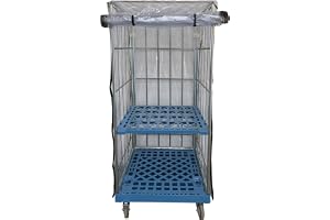 Skyddskåpa för gallervagn, 73 x 82 x 150 cm, PVC transparent, vattentät, med dragkedjor