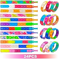 30 Braccialetti Antistress In Silicone - Push Bubble Fidget Toy, Regalini Compleanno Bambini, Gadget Per Festе - Foto 5