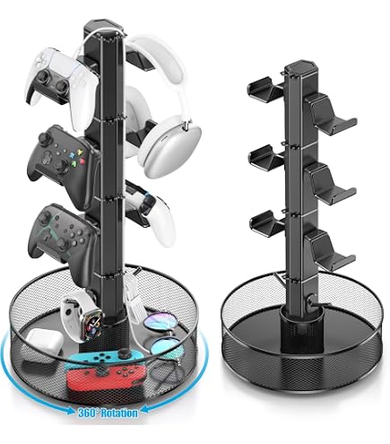 Porta Controller Gaming Con Supporto Cuffie - Organizzatore Scrivania