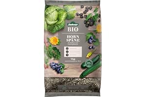 Dehner Bio Hornspäne, ökologischer Universaldünger, hochwertiger Dünger für Balkonpflanzen / Gartenpflanzen, natürliche Langzeitwirkung, 5 kg, für ca. 50 qm, bunt