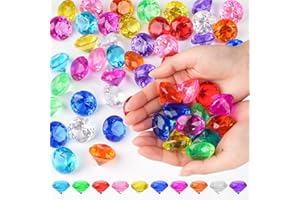 DEEPTON Diamanten und Edelsteine für Kinder - 40 Stück Große Kristalle für Schule, Spiel und Deko