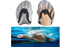 Vibbang 1 paio di pagaie per le mani in silicone per l'allenamento della forza, accessori per esercizi di nuoto in piscina, con cinghie regolabili, per adulti e bambini