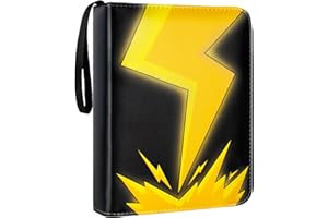 NICEKOOL Raccoglitore per carte da collezione, album e raccoglitore per carte 50 pagine, capacità di 400 carte, porta carte da collezione, libro di carte, giallo chiaro