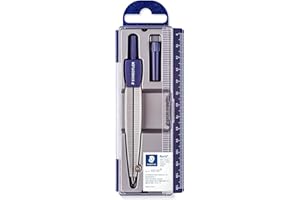 Staedtler Noris 550, Compas scolaire de précision pour l'école, Boîtier refermable pratique avec étui de mine, 550 50