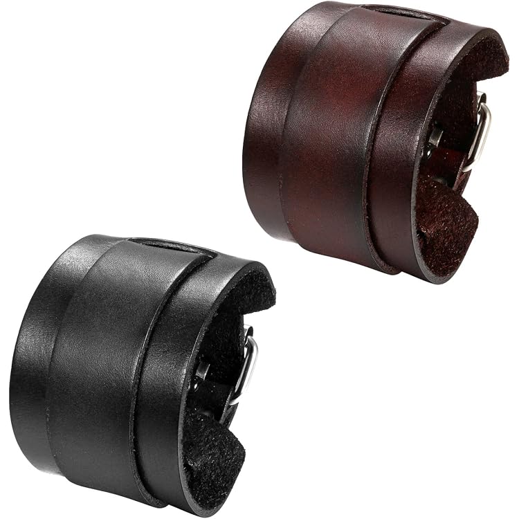 Aroncent Leder Armband Für Herren – Verstellbar, Breit, Mit Magnetverschluss, In Braun Oder Schwarz
