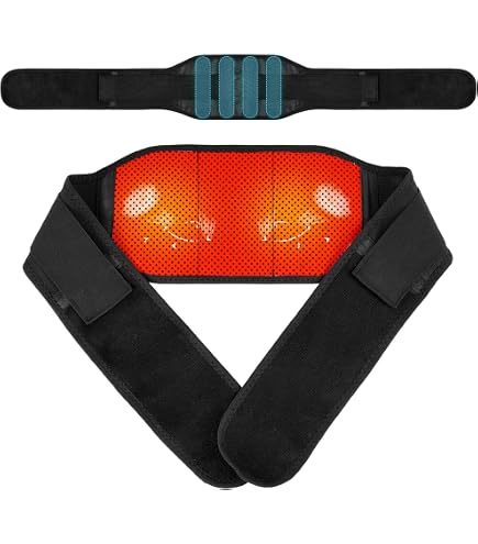 Fishtec Cintura Lombare Riscaldata | Autonoma 40-60°C | 3 Livelli Calore + Batteria 5000 MAh | Regolabile Fino A 130 Cm - 3