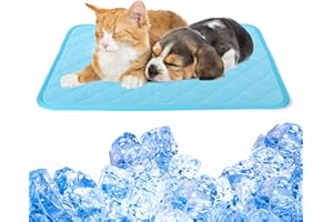 Lollanda Kühlmatte für Hunde und Katze 50 x 40CM, Selbstkühlende Matte Hunde Katzen, Haustier Kühlmatte Selbstkühlende, Kühlmatte Hunde Katzen für Sommer (Asiatische Größe M = EU Größe S, Blau)