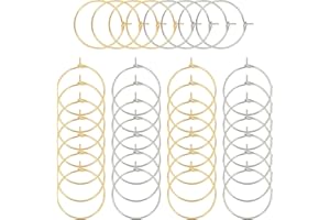 UNICRAFTALE Ohrring Creolen Edelstahl Creolen Weinglas Charms Ringe Für DIY Ohrring Herstellung Golden Und Edelstahl Farbe
