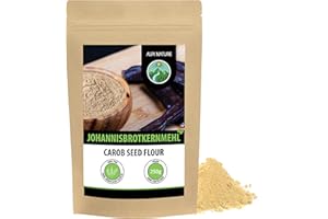 ‎ALPI NATURE Alpi Nature Johannisbrotkernmehl 250g, Johannisbrotmehl, Carobpulver als Stärke geeignet, Bindemittel, Johannisbrotkernmehl für Eis