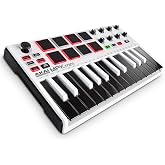 AKAI Professional MPK Mini MKII LE White - 16 arkadan aydınlatmalı pad, 8 atanabilir Q-link kontrol&uuml; ve 4 y&ouml;nl&uuml; kumanda kolu 
