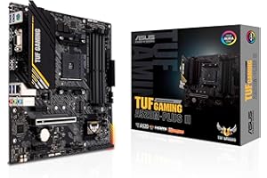 ASUS TUF GAMING A520M-PLUS II - Scheda madre da gioco Micro-ATX AMD A520 Ryzen AM4 con supporto M.2, porte USB 3.2 Gen.1, SATA 6 Gbps e connettori Aura 2.Gen