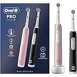Oral-B Spazzolino Elettrico Ricaricabile Pro Series 1, Sensore di Pressione, Batteria a Lunga Durata, 2 Testine, 2 Spazzolini