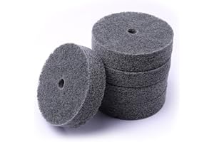 CBRIGHT Deburring Wheels, Nylon Fiber Wheel 5pcs 3inch Buffing Pad for Bench Grinder Buffing Machine Polishing Stainless Steel, etc.