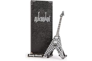 AXMAN Randy Rhoads (Quiet Riot) - Replica per Chitarra in Miniatura, Regalo Musicale, Scala 1/4 Ornamentale Fatta a Mano