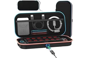 ivoler [Charging Cable Port Carrying Case for Nintendo Switch 2 Console 2025, Travel Case with Charging Cable Port, Holds 12 Game Cards Cartridge for Switch 2 Accessories– Black
