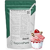Saporepuro NEUTRO STABILIZZANTE per Gelati e Sorbetti 250 gr con Tara e Farina di Guar