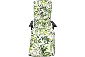 TIENDA EURASIA® Cojín para Tumbona de Jardín - Estampados Tropicales - Cojín Acolchado Relleno de Fibra - Medidas 180 x 50 cm - Ideal para tumbonas, sillas y hamacas. (Tropical 8, 180 cm)