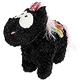 NICI 47376 Cuddly Soft Toy Unicorn Rainbow Yin 22cm, Black/Multi-Coloured, 22 cm