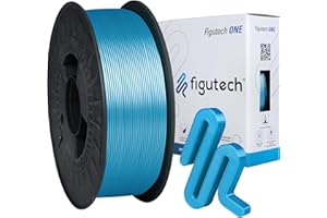 Filamento PLA 1.75mm 1kg Azul claro, Figutech ONE filamento 3D, precisión +/- 0.02mm, PLA optimizado para impresora 3D, alta adherencia y resistencia, fluidez mejorada