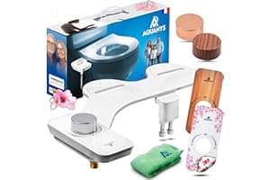 AQUANYS Toilette Japonaise - Kit Complet WC Installation Facile - Marque Française - Personnalisable - Bidet Japonais Compact - Hygiénique, Ecologique, Economique - Douchette Moderne (Pack Confort +)