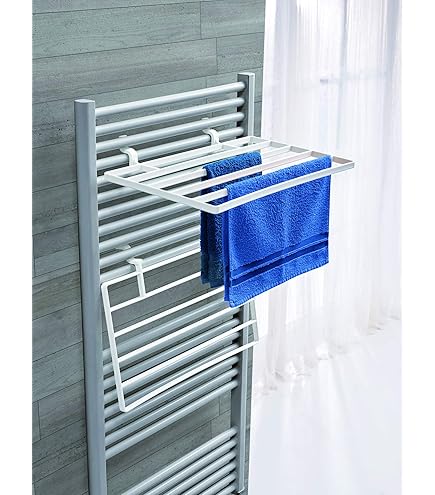 Étagères De Radiateur 2 Pièces Blanc - 35x15x3 Cm, Installation Sans Perçage, Pour Séchage Vêtements Ou Rangement