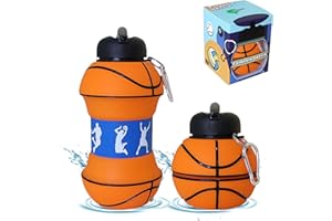 CODILLO Codillico Borraccia Pieghevole in Silicone Senza BPA, Idea Regalo (1 Litro, Basket Arancione)