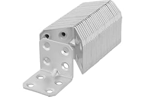 KOTARBAU® 50 Soportes de esquina en forma de L, 30x30x30 mm, Acero galvanizado, Conector de ángulo recto de unión de 90 grados, con agujeros de montaje, escuadras metálicas para muebles 50 UNIDADES