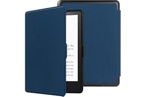 HoYiXi Funda para Kindle Paperwhite de 6,8" 11.ª generación 2021 y Kindle Paperwhite Signature Edition 2021 Funda Cover de Cuero Delgada con Auto Sueño/Estela Funcion Estuche Duro - Azul