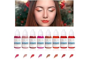 DLD 8 colores Tatuaje Tinta Set Permanente Maquillaje Pintura Pigmento para Lápiz Labial Permanente Tinta para Lip Tattoo